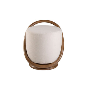 White fabric pouf