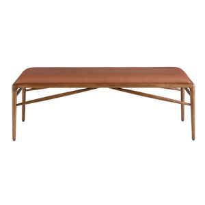 Brown eco-leather bench