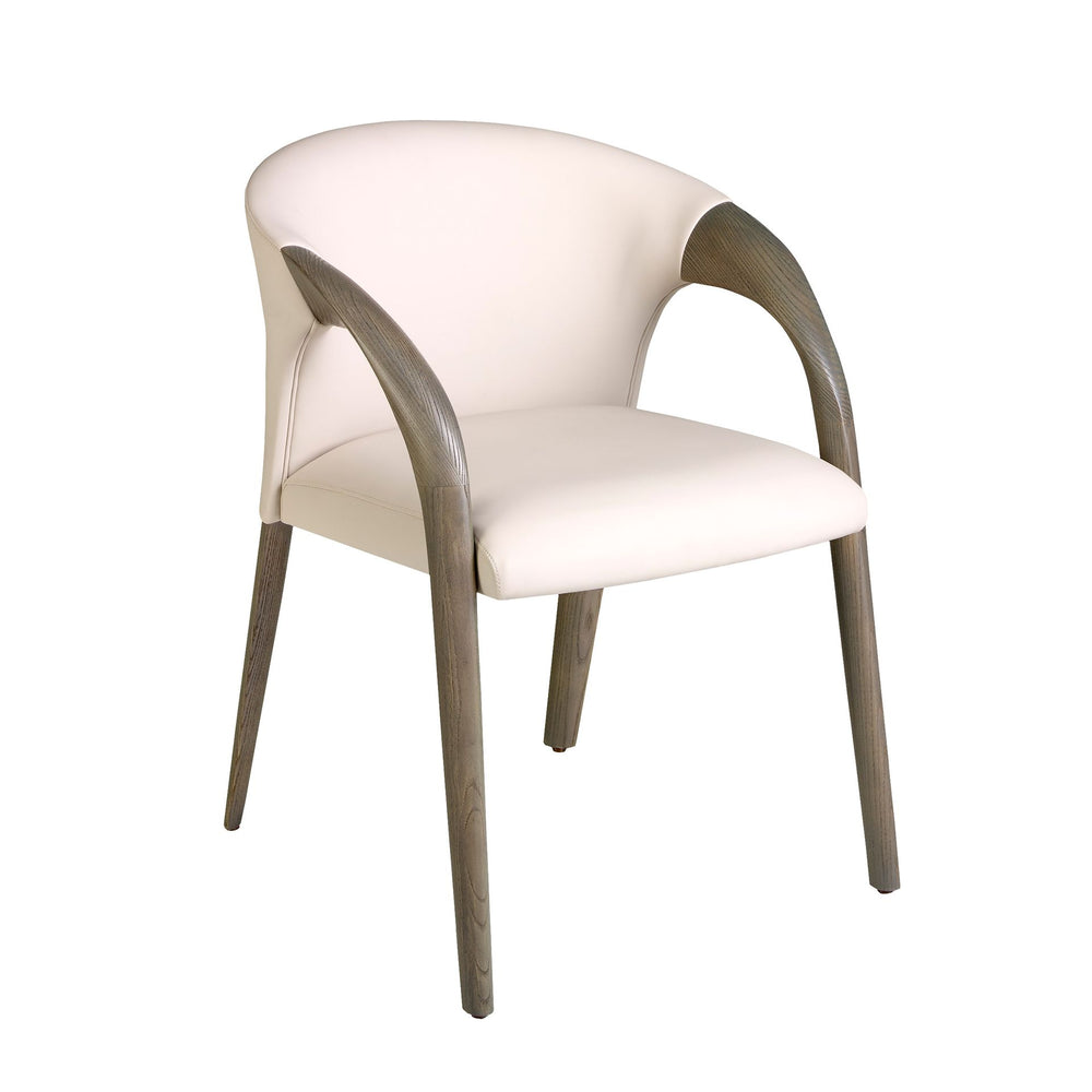 Cream faux leather chair