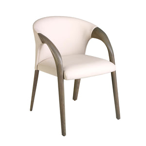 Cream faux leather chair