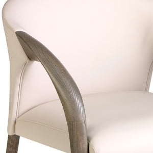 Cream faux leather chair