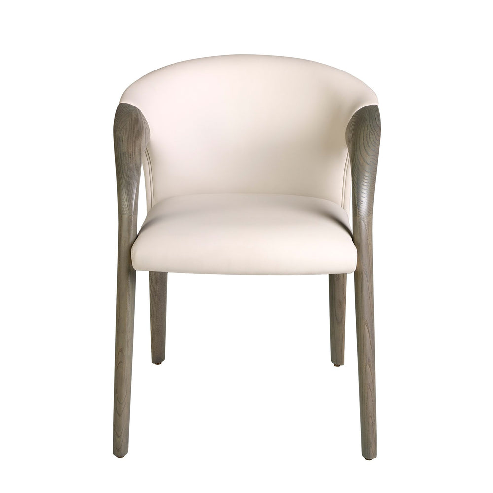 Cream faux leather chair
