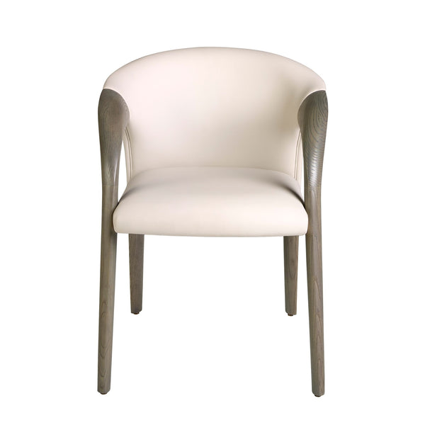 Cream faux leather chair