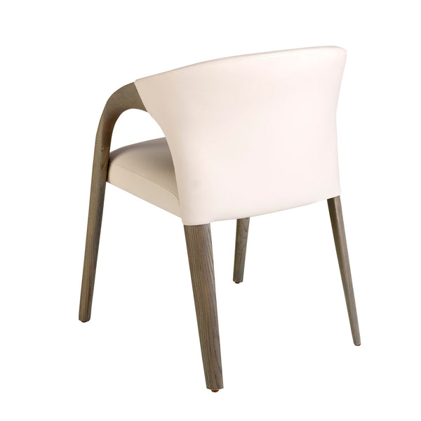 Cream faux leather chair