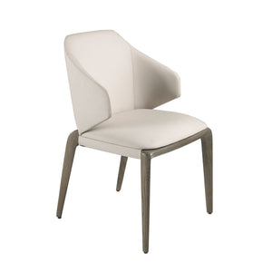 Cream faux leather chair