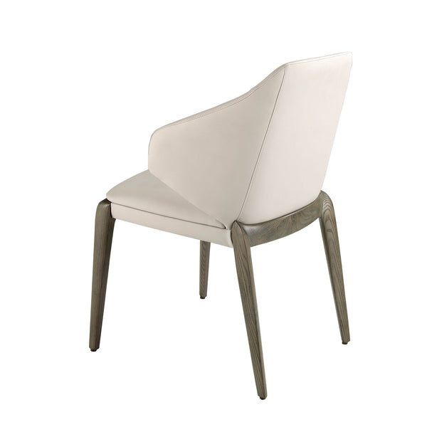 Cream faux leather chair