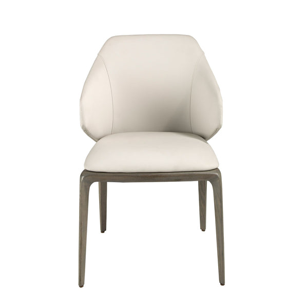 Cream faux leather chair