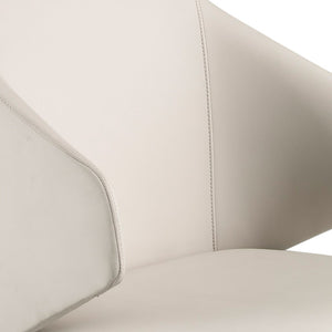 Cream faux leather chair