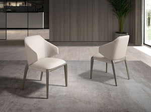 Cream faux leather chair