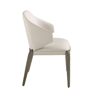 Cream faux leather chair