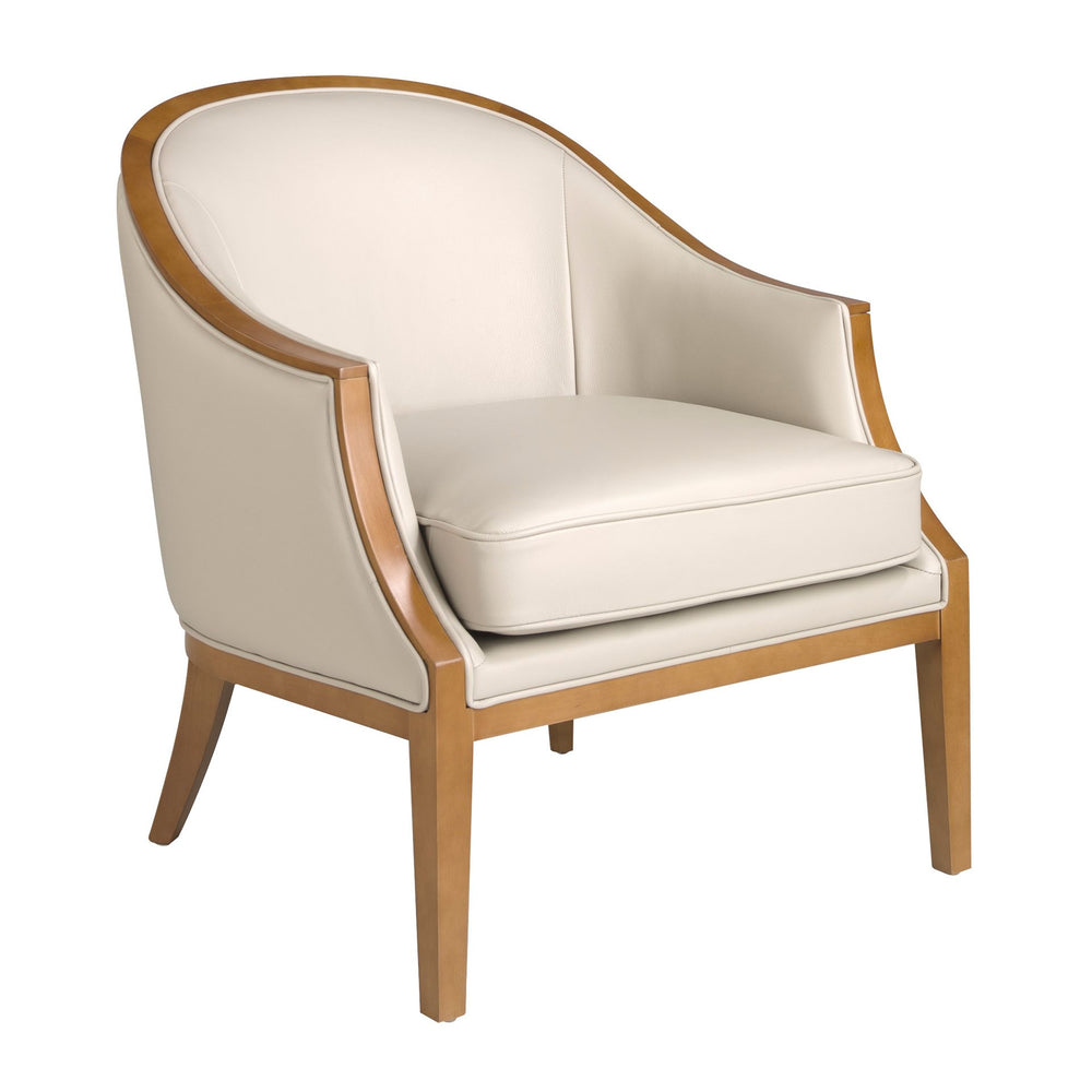 Sand leather armchair