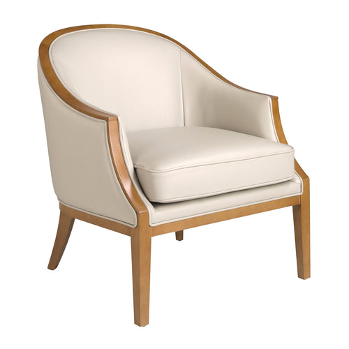Sand leather armchair