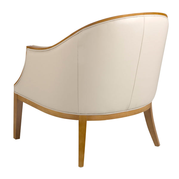 Sand leather armchair