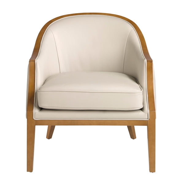 Sand leather armchair
