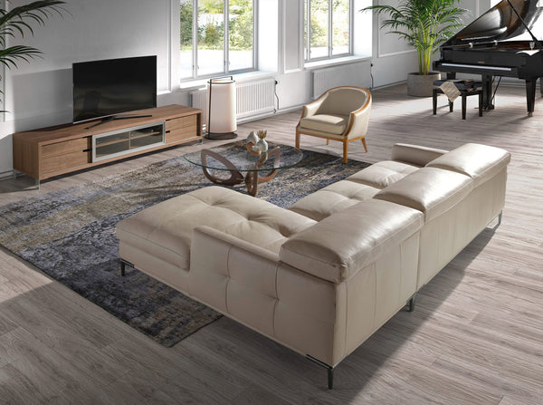 Sand leather armchair