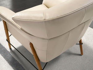 Sand leather armchair