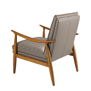 Dark gray leather armchair