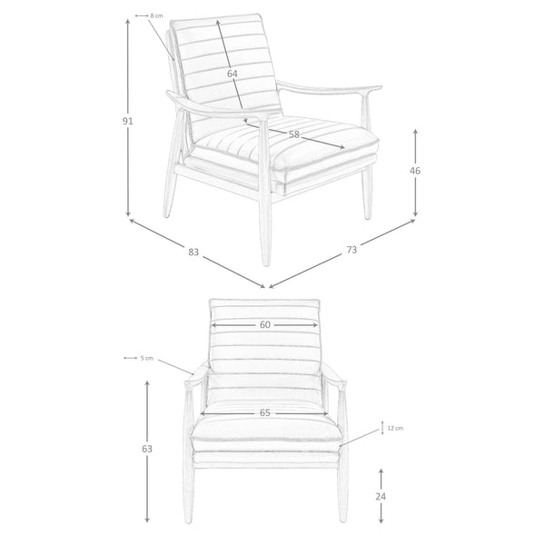 Dark gray leather armchair