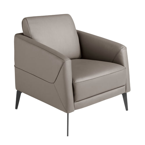 Dark gray leather armchair