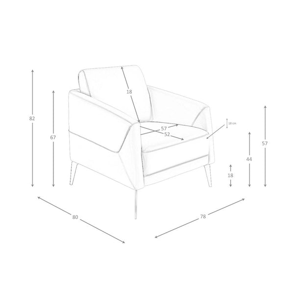 Dark gray leather armchair