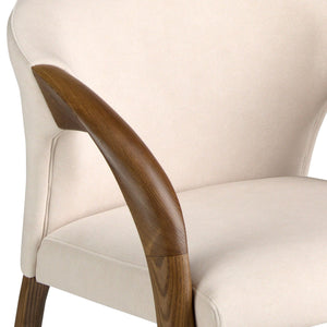 Cream velvet chair
