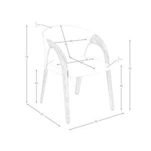 Cream velvet chair