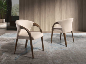 Cream velvet chair