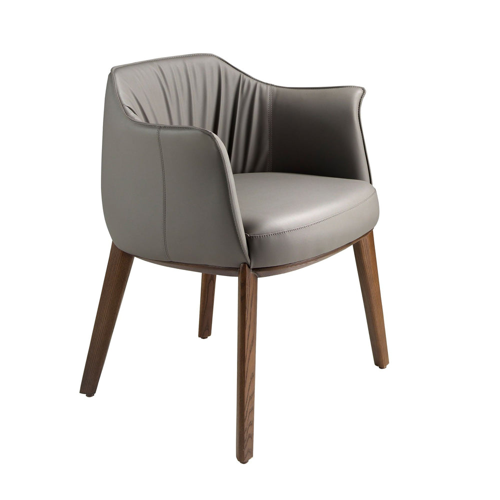 Gray faux leather chair