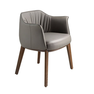 Gray faux leather chair