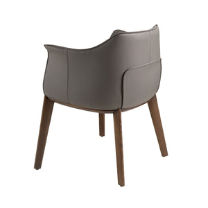Gray faux leather chair