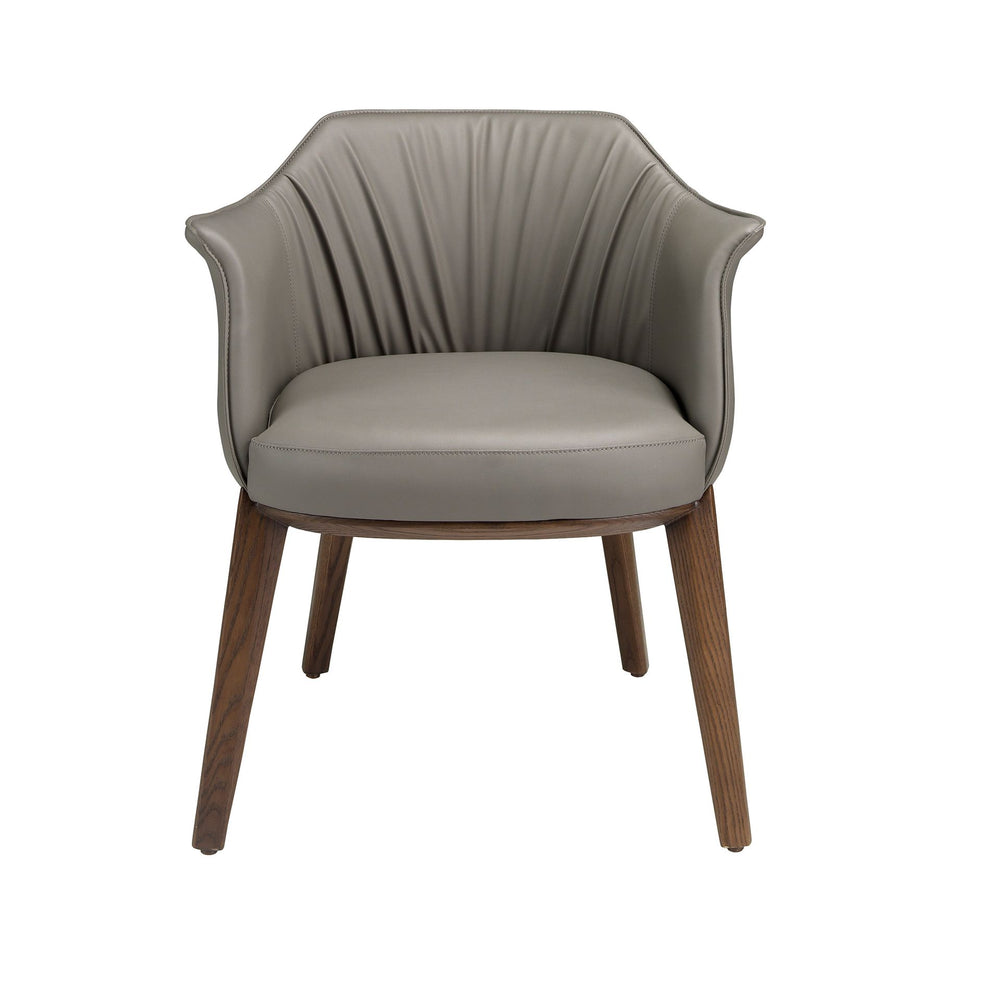 Gray faux leather chair