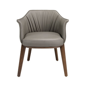 Gray faux leather chair