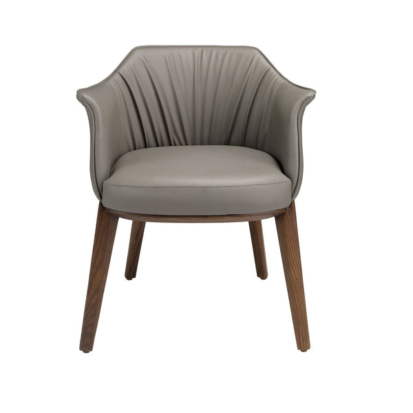 Gray faux leather chair