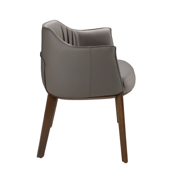 Gray faux leather chair