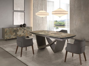 Gray faux leather chair