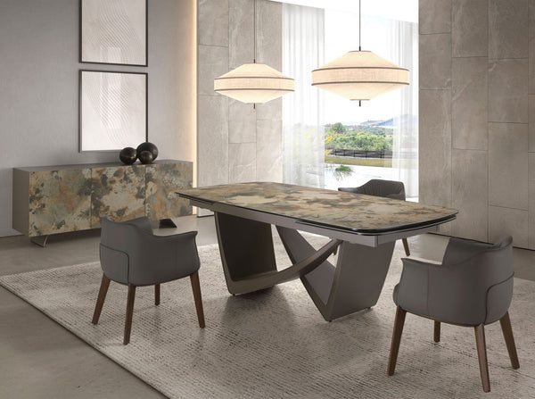 Gray faux leather chair