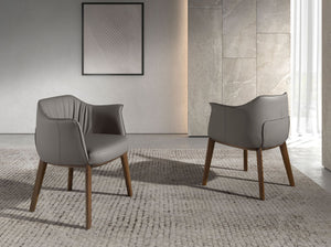 Gray faux leather chair