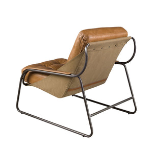 Brown leather armchair