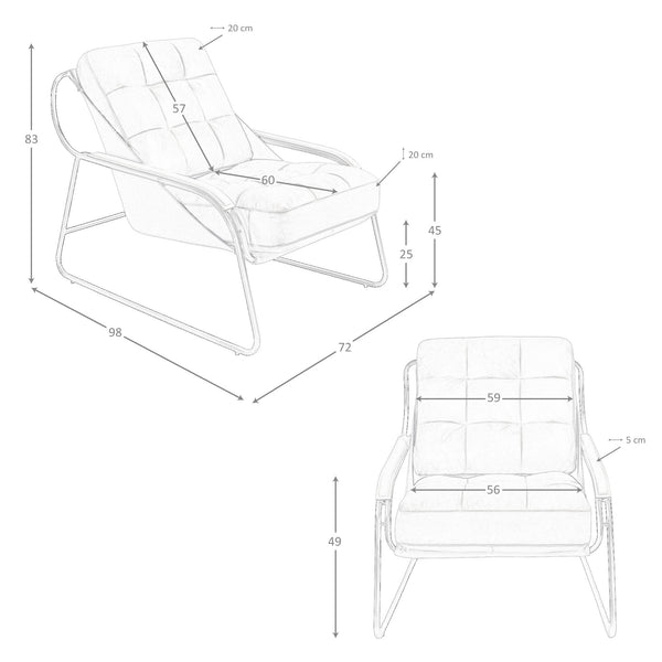 Brown leather armchair