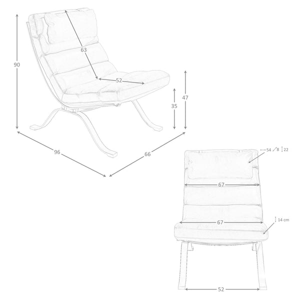 Dark brown leather armchair