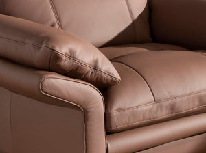 Brown leather armchair