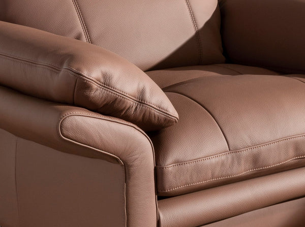 Brown leather armchair