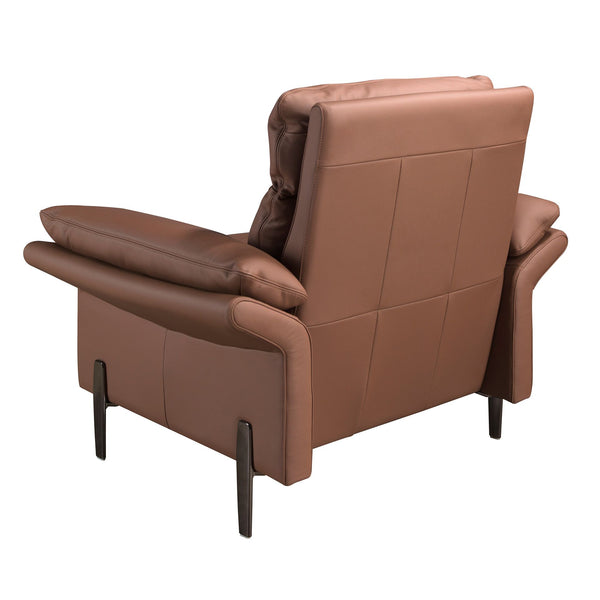 Brown leather armchair