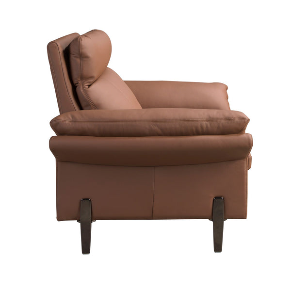 Brown leather armchair