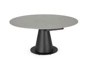 Extendable Dining Table 160–160 cm – Black Modern Table