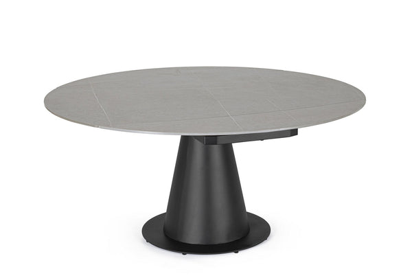 Extendable Dining Table 160–160 cm – Black Modern Table