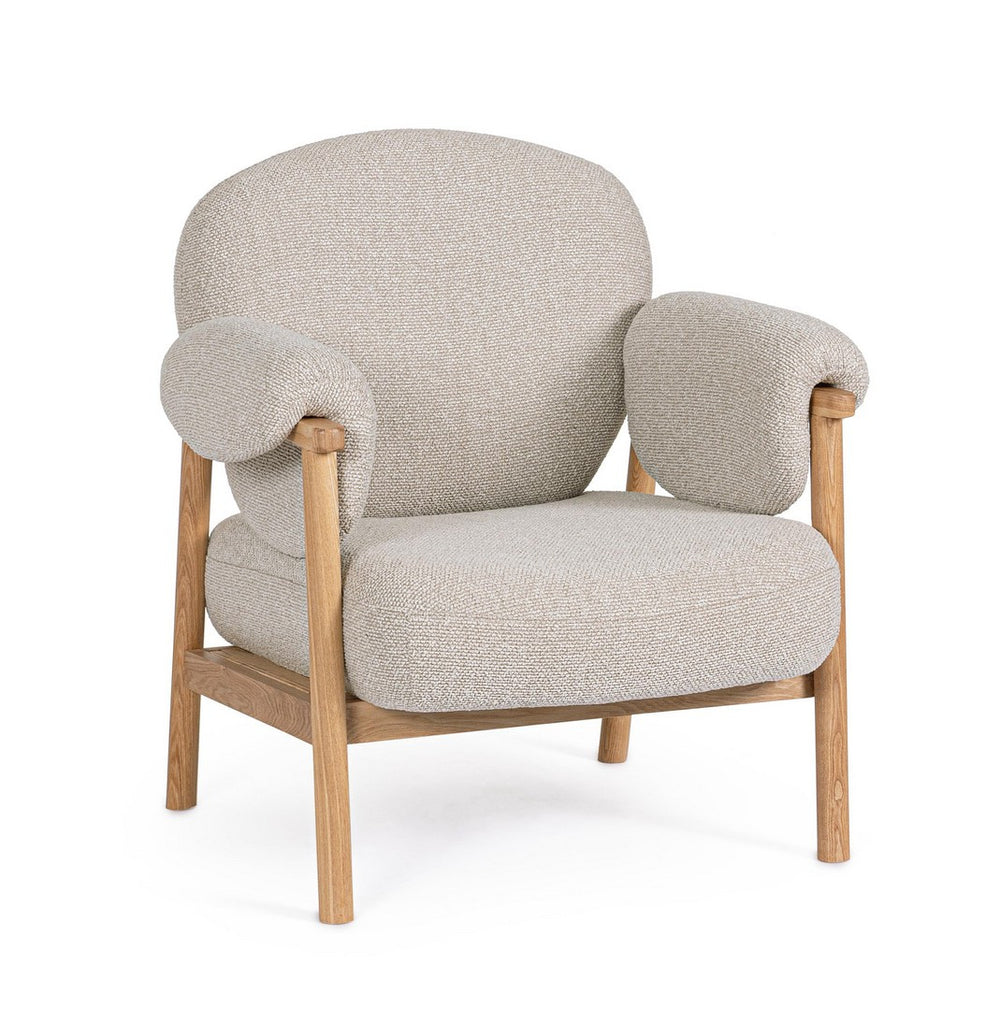 Armchair Natural Upholstered
