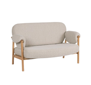 2-Seater Sofa Natural Upholstered L145