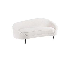 3-Seater Sofa White Upholstered L183