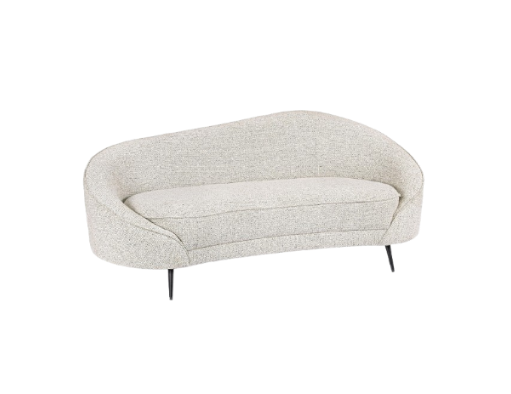 3-Seater Sofa Light Grey Upholstered L183